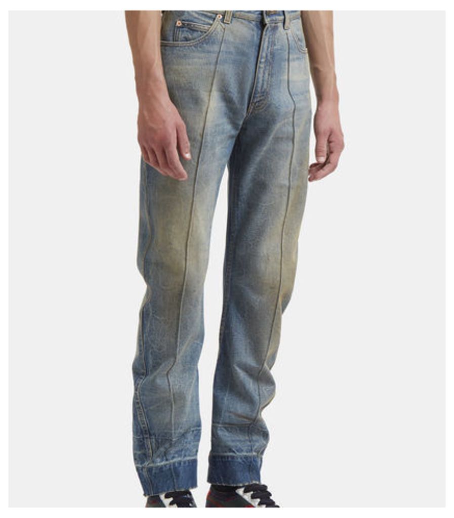 Distressed Stone Washed Jeans