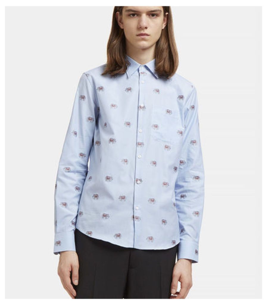 Embroidered Elephant Checked Shirt