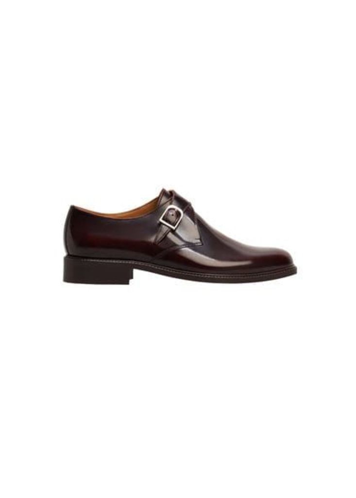 Leather monk-strap shoes