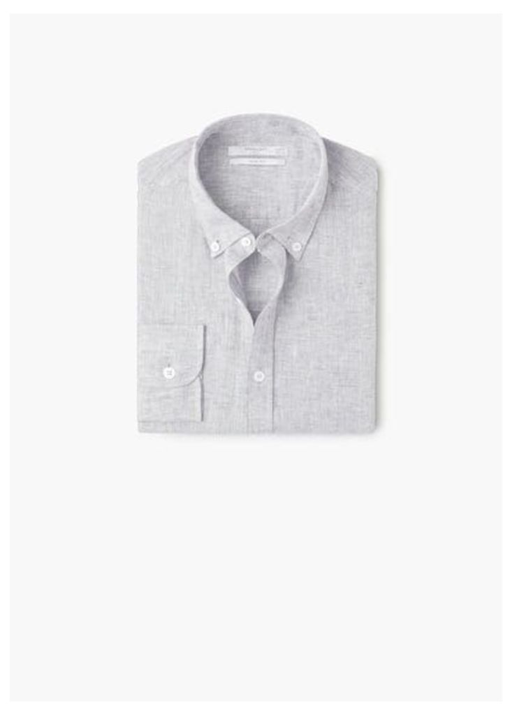 Slim-fit linen shirt