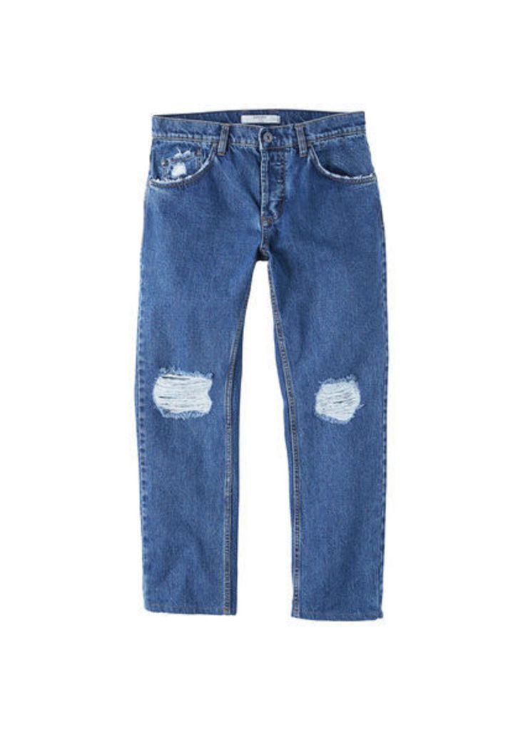 Harvey straight-fit crop jeans