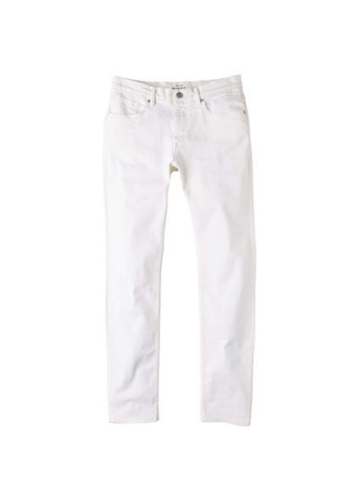 Slim-fit white Jan jeans