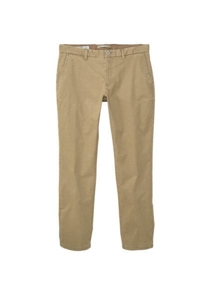 Straight-fit cotton chinos