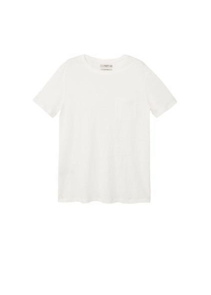 Pocket linen-blend t-shirt