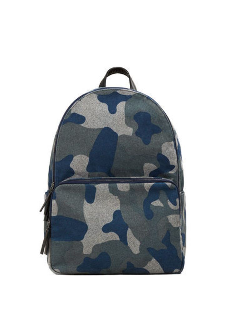 Camo-print backpack