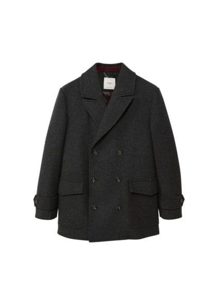 Double button wool peacoat