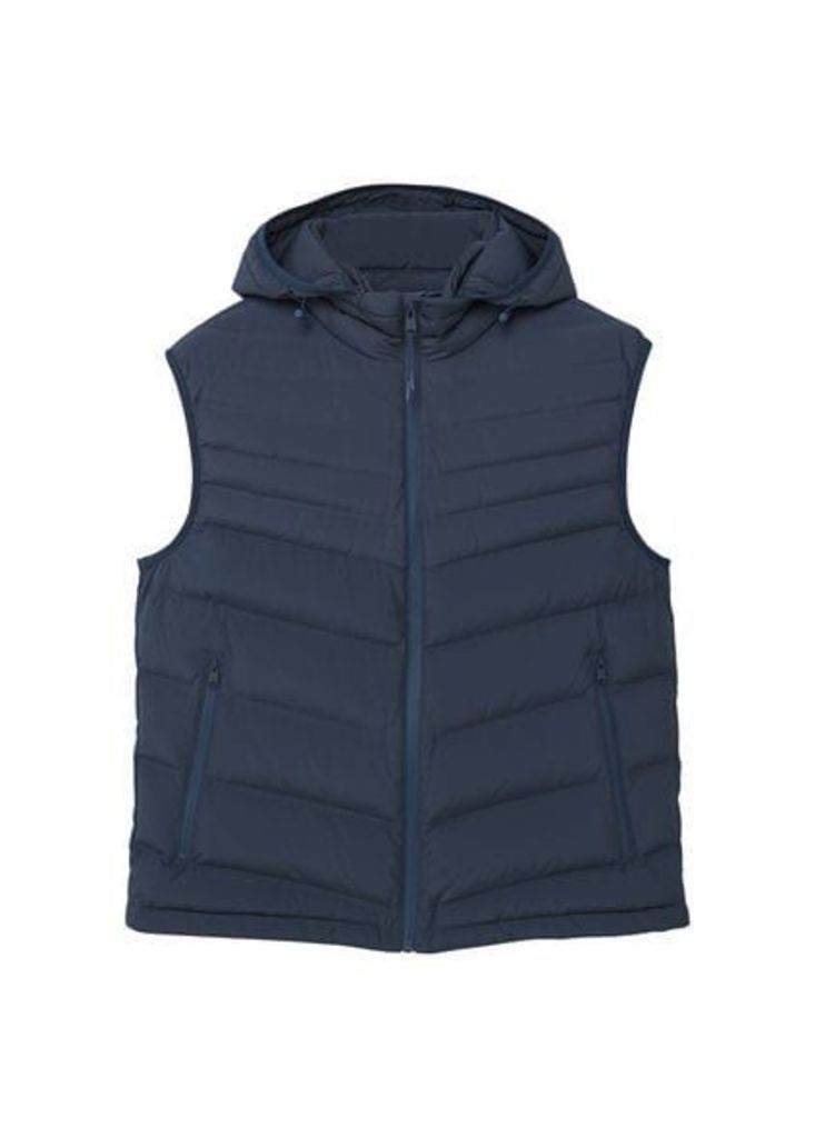 Quilted feather gilet