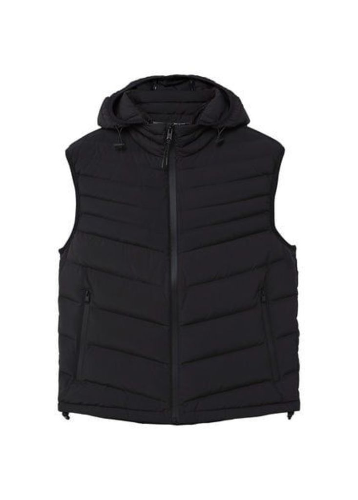 Quilted feather gilet