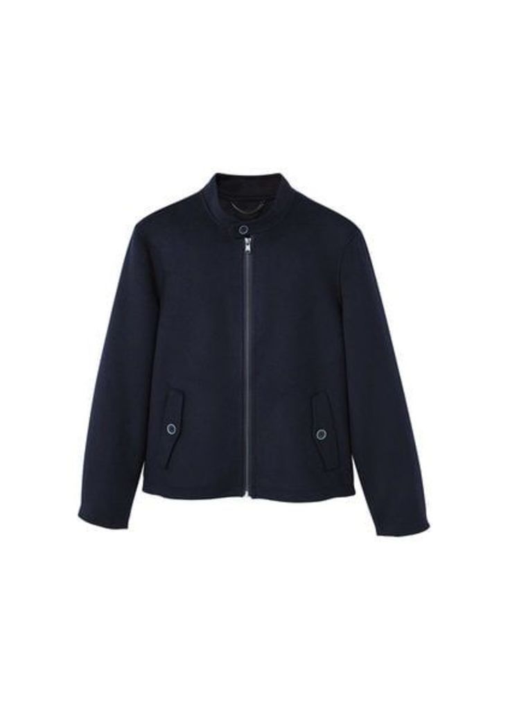 Pocket wool-blend jacket