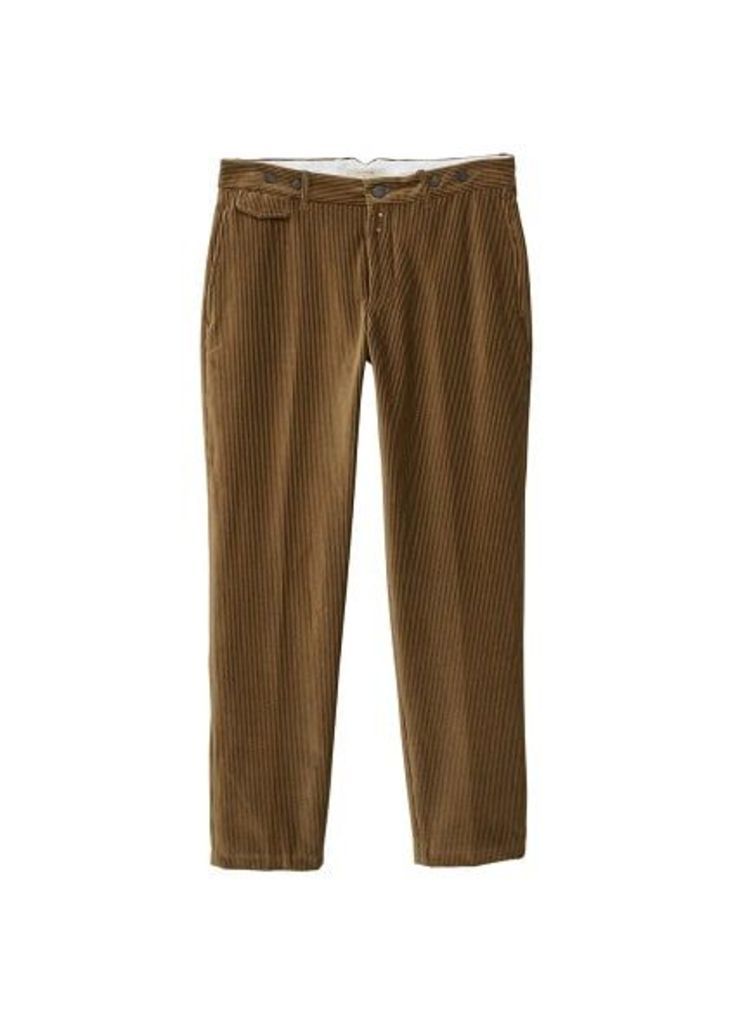 Straight-fit organic cotton corduroy trousers