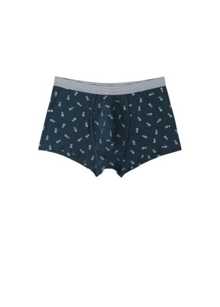Pineapple-print cotton boxer shorts