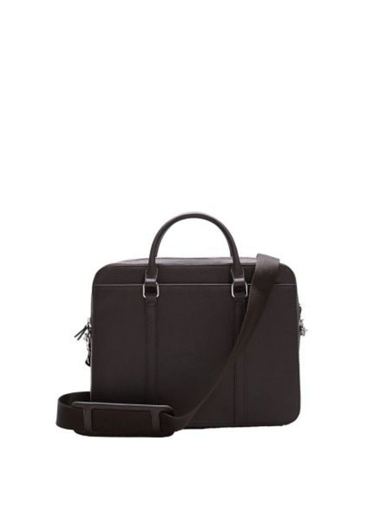 Saffiano-effect briefcase