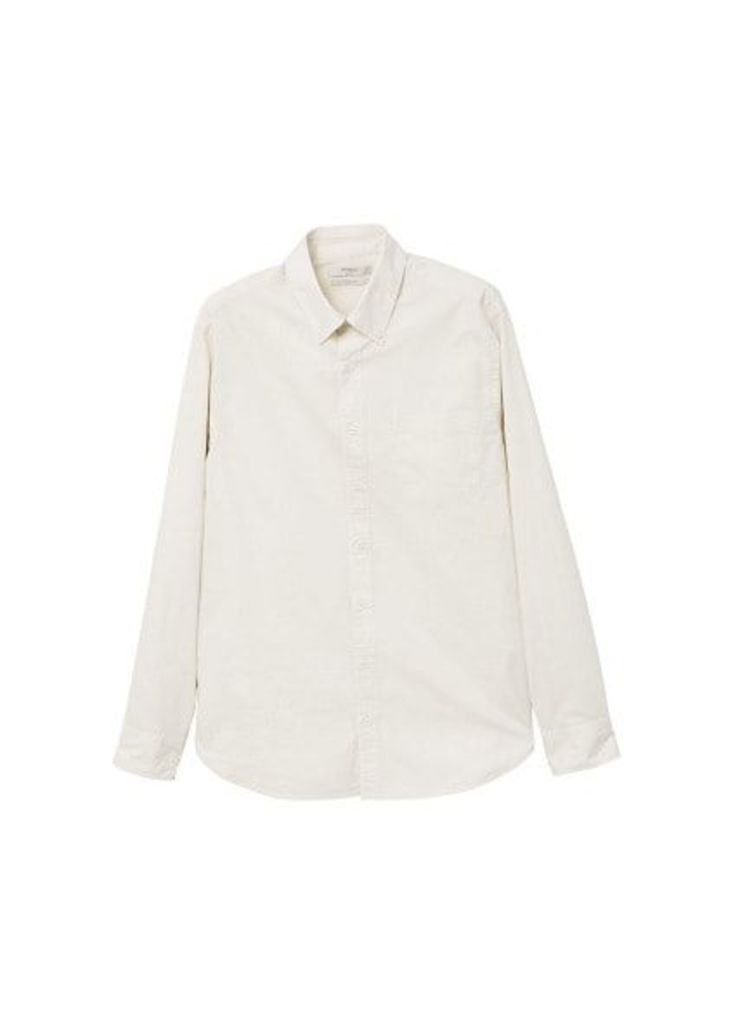 Slim-fit cotton poplin shirt