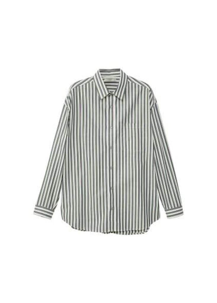 Regular-fit striped cotton shirt