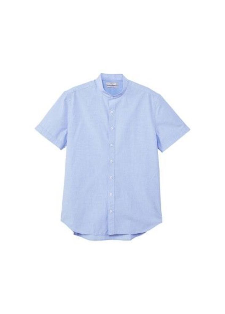 Slim-fit end-on-end cotton shirt