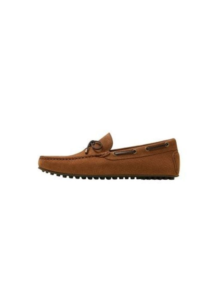 Suede driver loafers