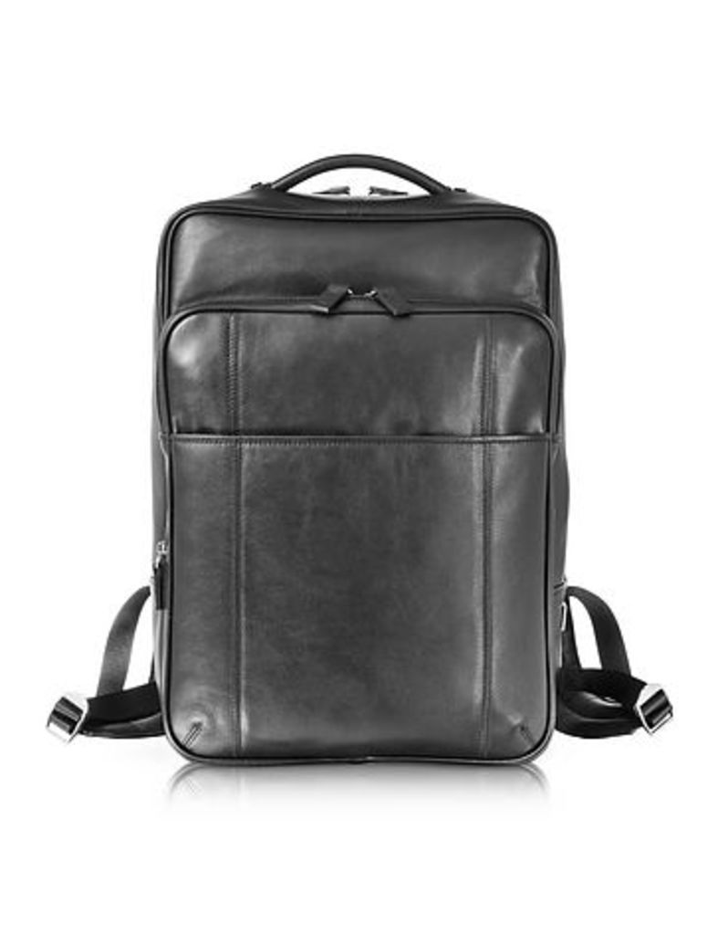 Giorgio Fedon 1919 Backpacks, British Black Leather Backpack