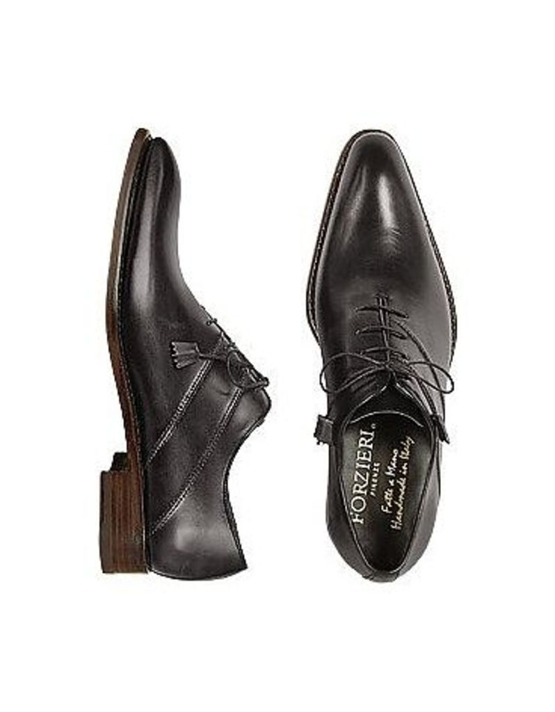 Forzieri - Black Italian Handcrafted Leather Oxford Dress Shoes