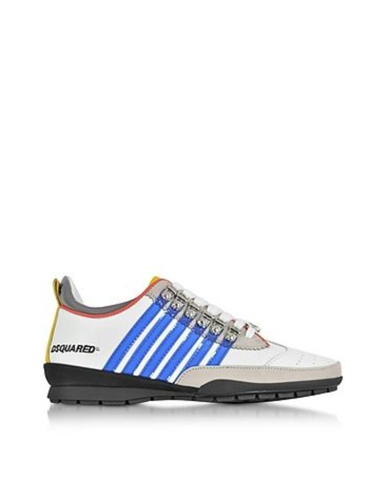 DSquared2 - White and Blue Leather Sneaker