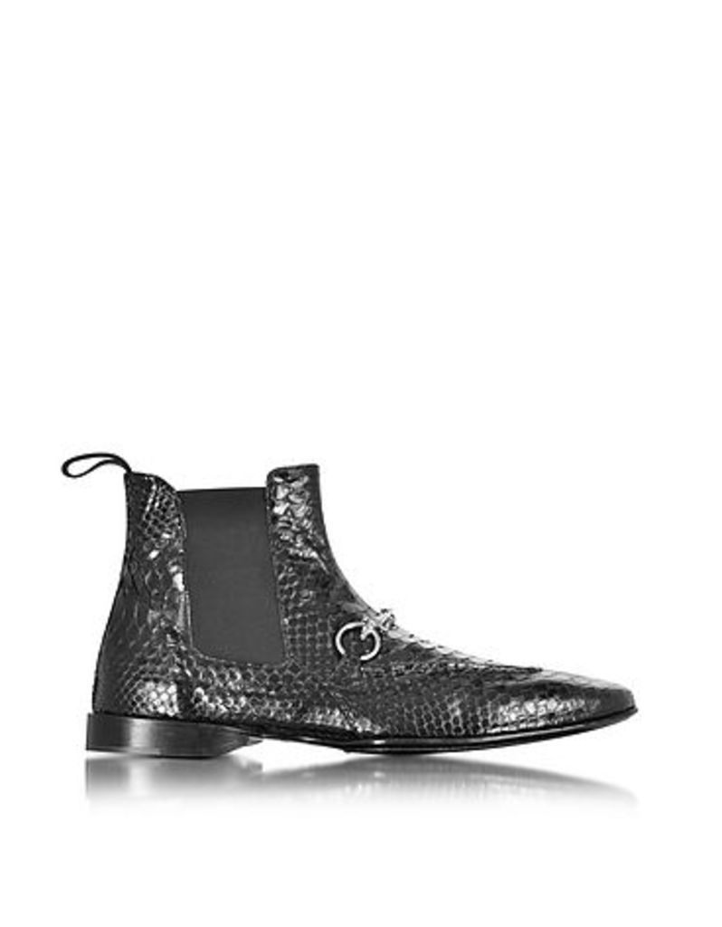 Cesare Paciotti - Black Python Leather Low Boot