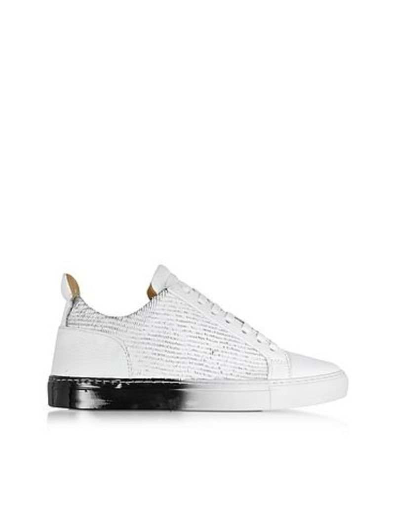 Ylati - Amalfi Low 2.0 White Laser Cut Leather Men's Sneaker