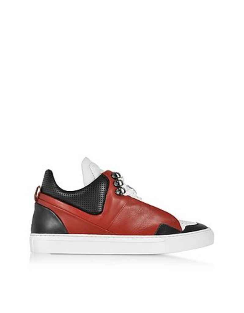 Ylati - Poseidon Upper Red & Black Leather Men's Sneaker