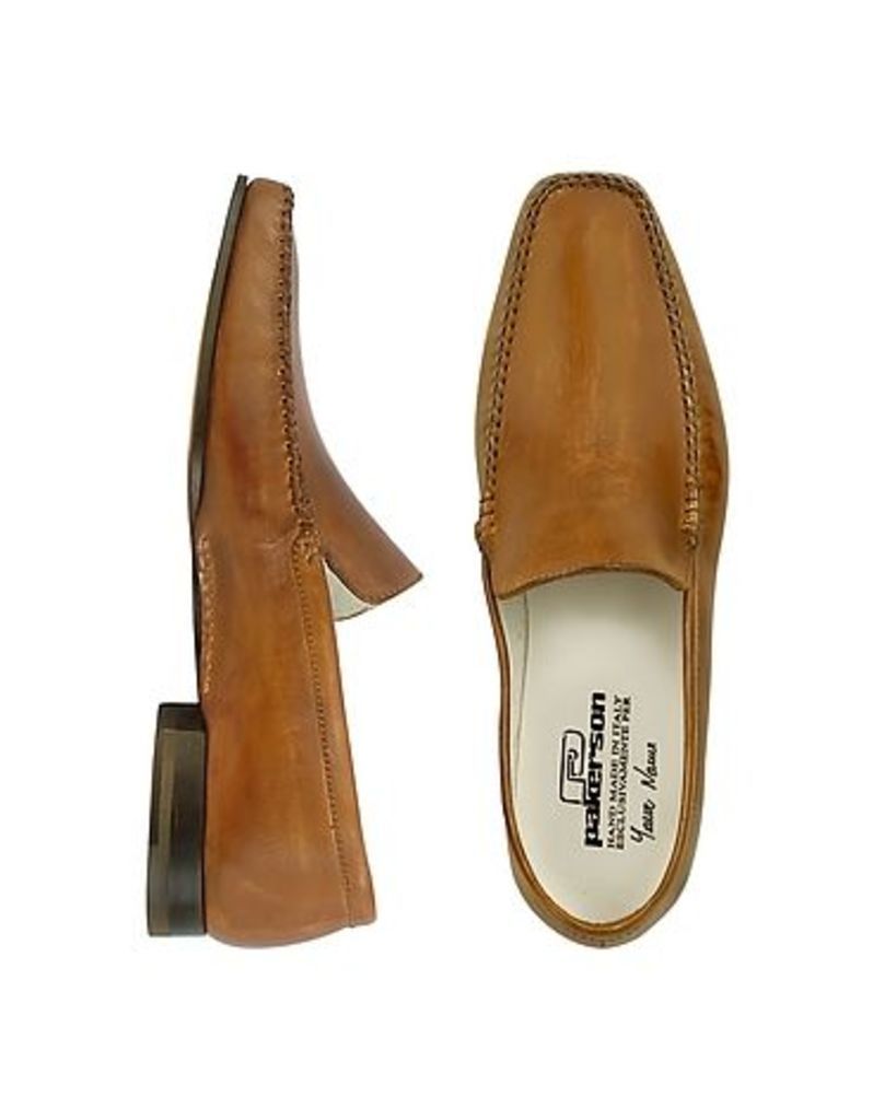 Pakerson - Brown Italian Handmade Leather Loafer Shoes