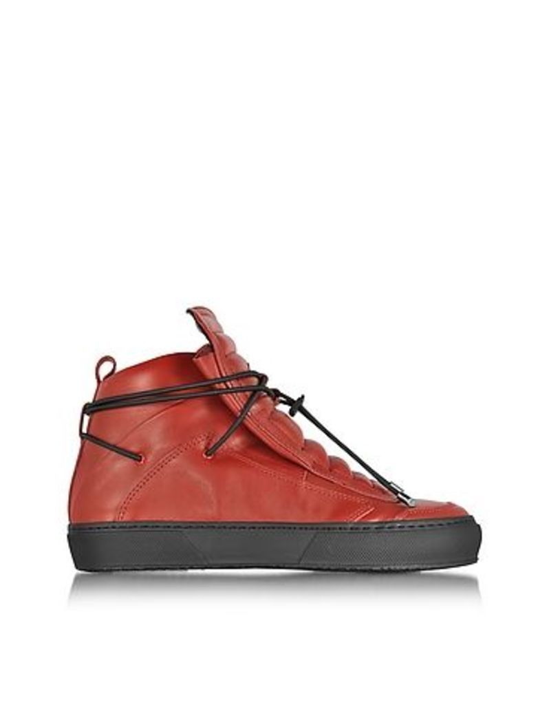 Ylati - Ulisse Red Leather High Top Sneaker