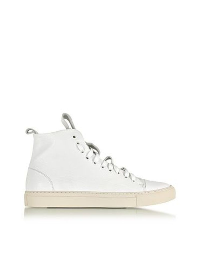 Ylati - Sorrento White Leather High Top Sneaker