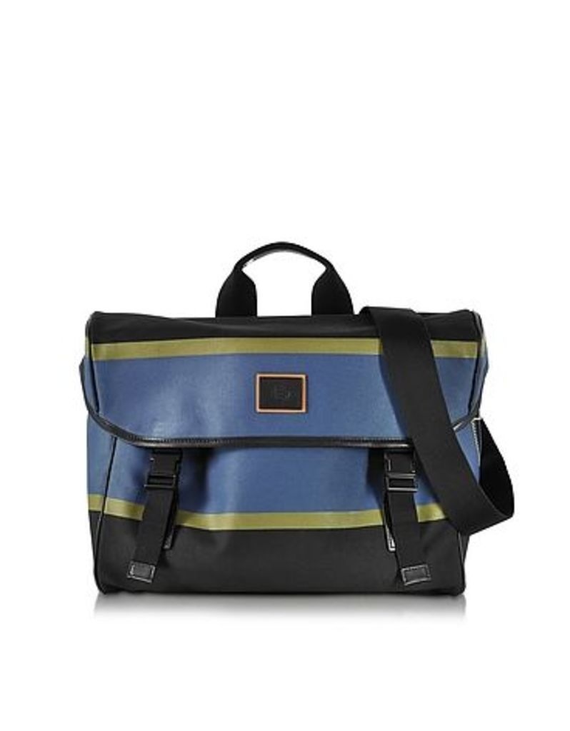 Paul Smith Briefcases, Color Block Cotton w/Leather Trim Men's Messenger Bag