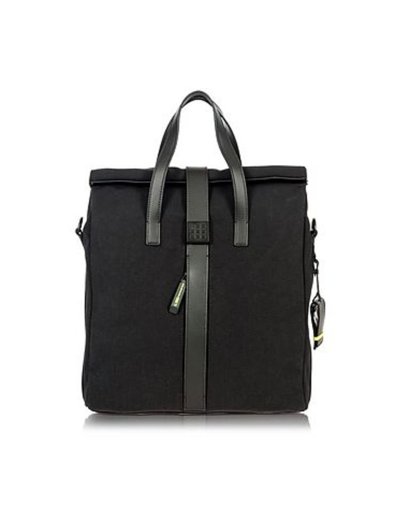 Bric's - Black Nylon and Leather Tote Bag
