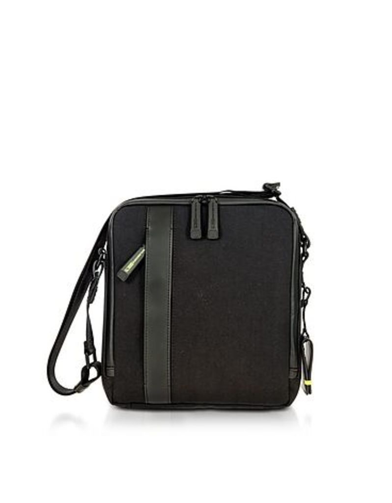 Bric's - Black Nylon and Leather Crossbody Bag