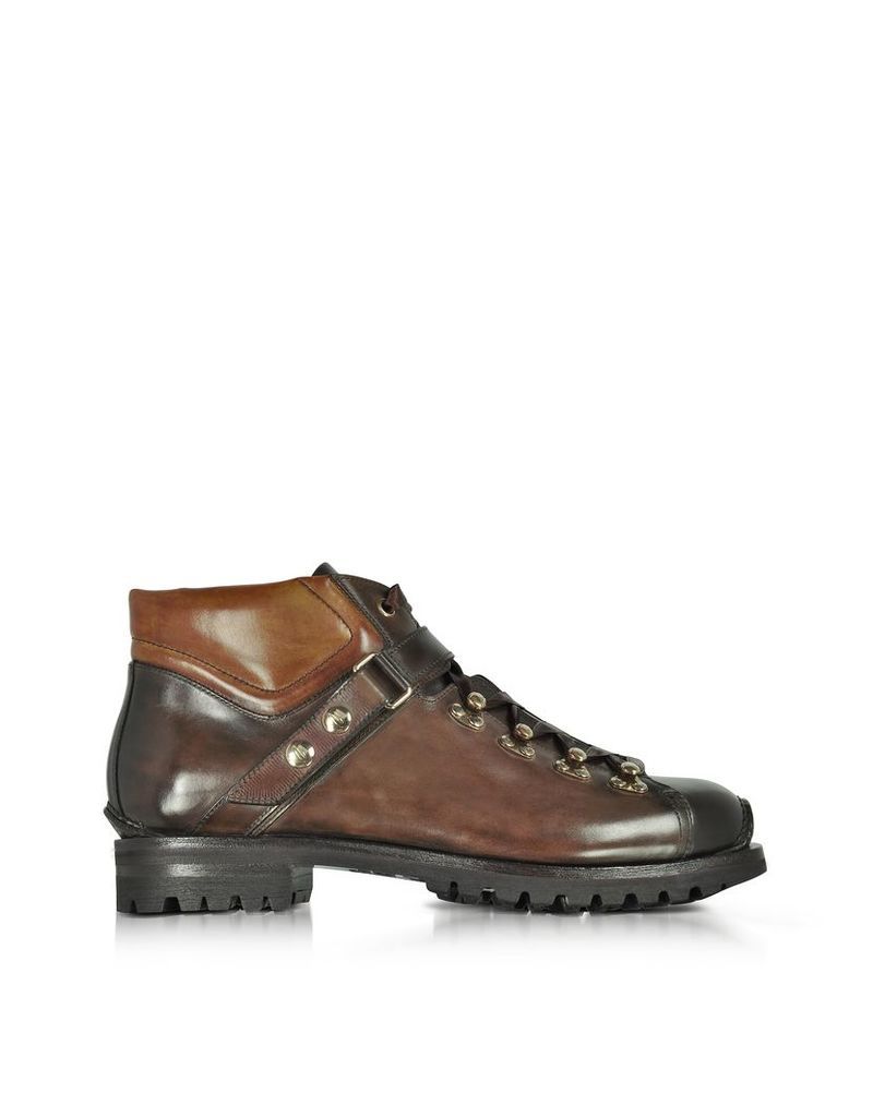 Santoni Shoes, Color Block Leather Men's Ankle Boots