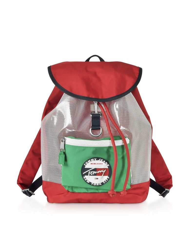 Designer Men's Bags, The Heritage Red Nylon Backpack