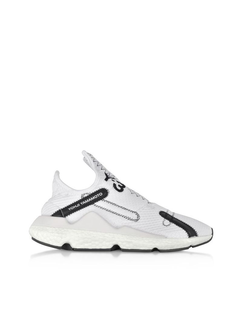 Y-3 Designer Shoes, Reberu White Nylon Sneakers