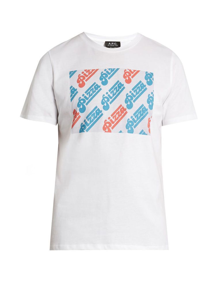 Pizza-print cotton-jersey T-Shirt