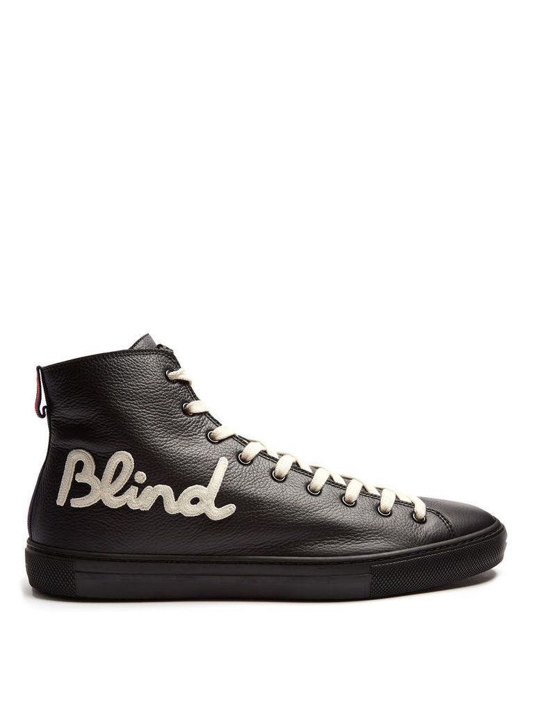 Blind for Love high-top leather trainers