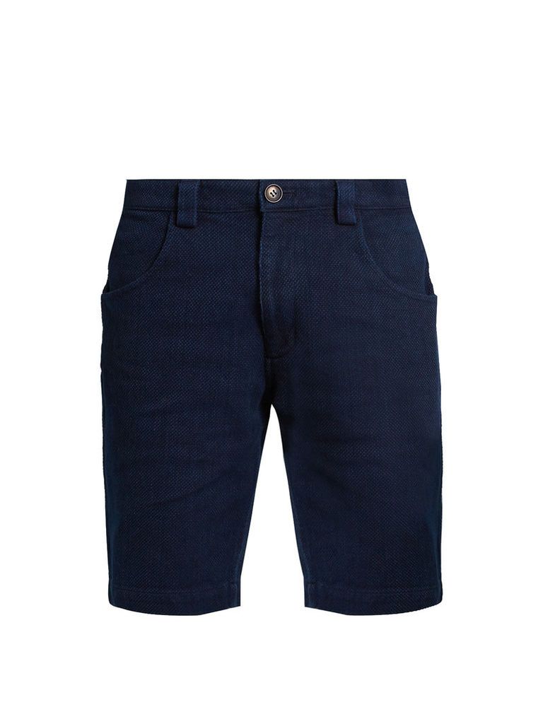 Slim-leg cotton shorts