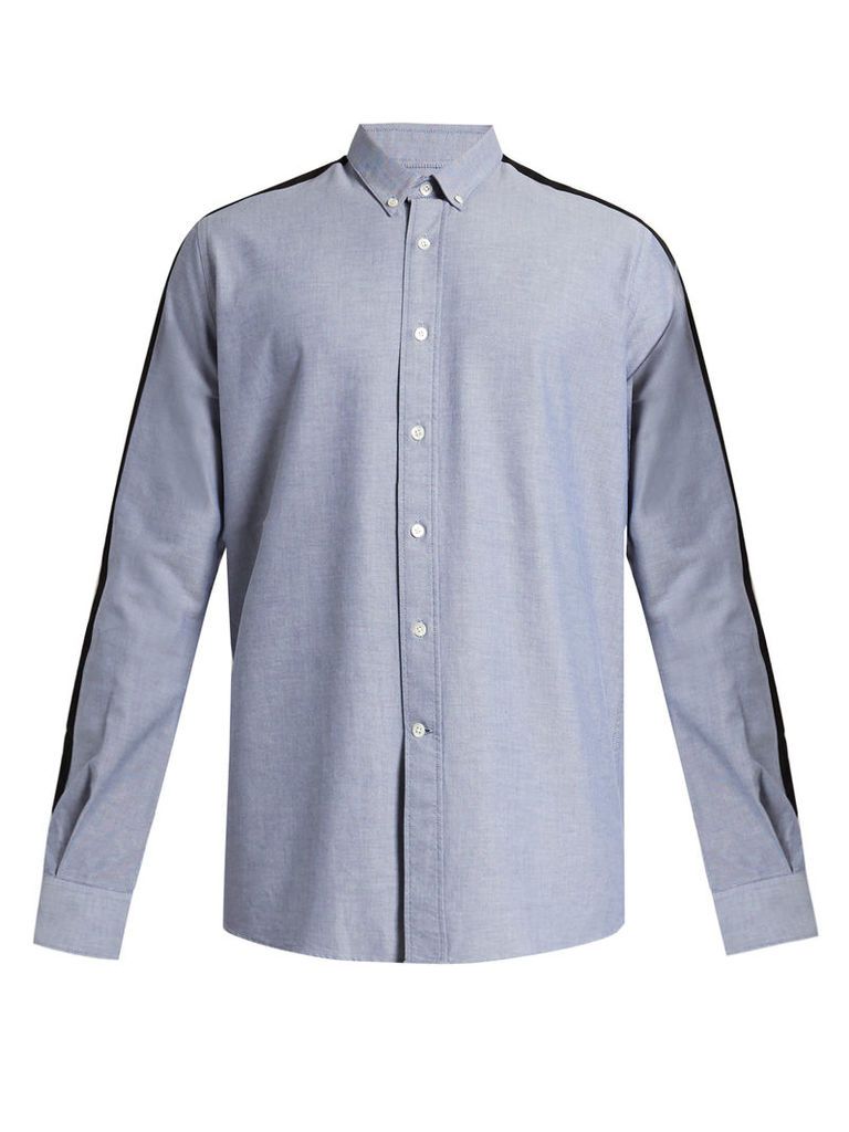 Contrast-panel cotton shirt