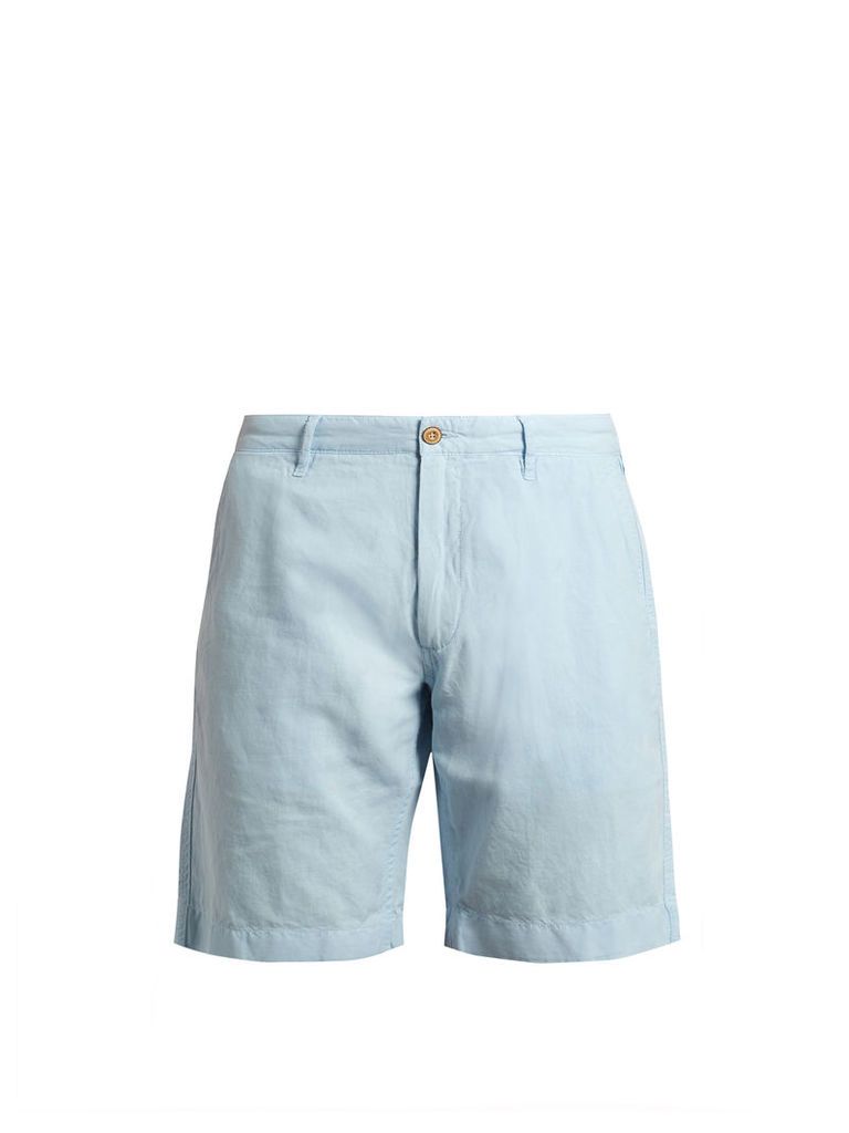 Malibu linen and cotton-blend shorts