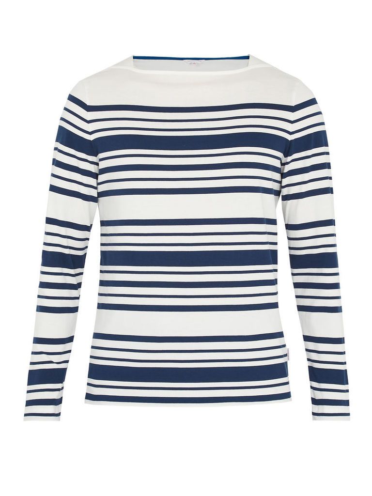 Byrne long-sleeved striped cotton T-shirt