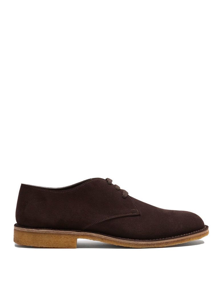 Lace-up suede derby shoes