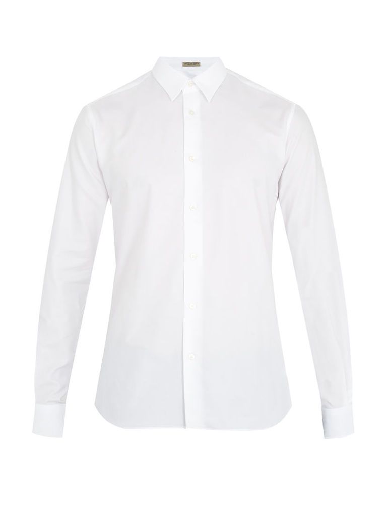 Single-cuff cotton-oxford shirt