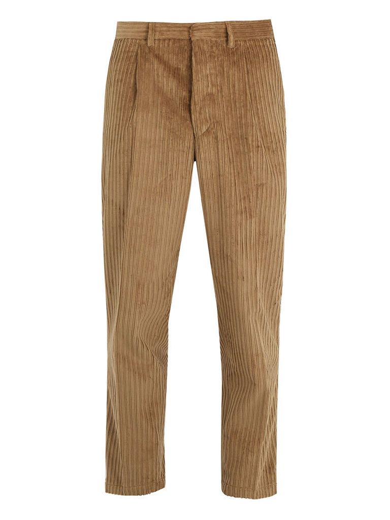 Tonga tapered-leg cropped cotton-corduroy trousers