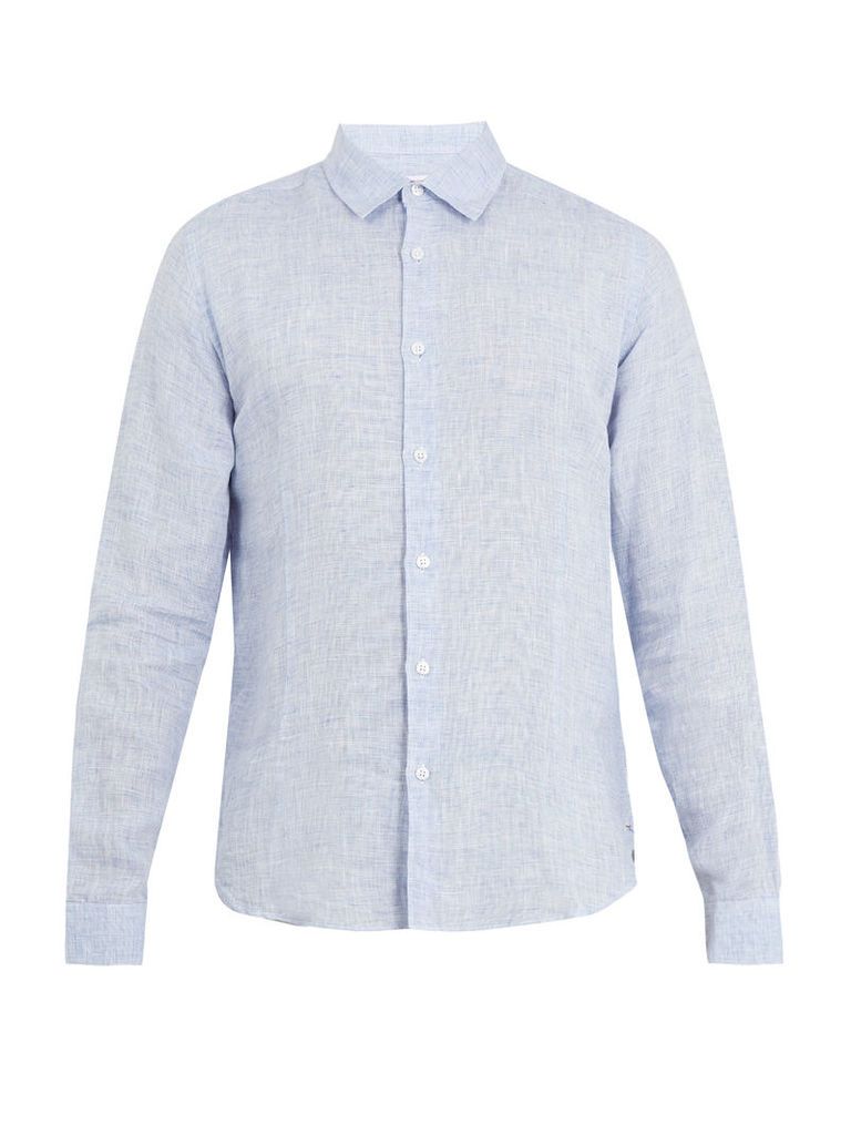 Morton point-collar linen shirt