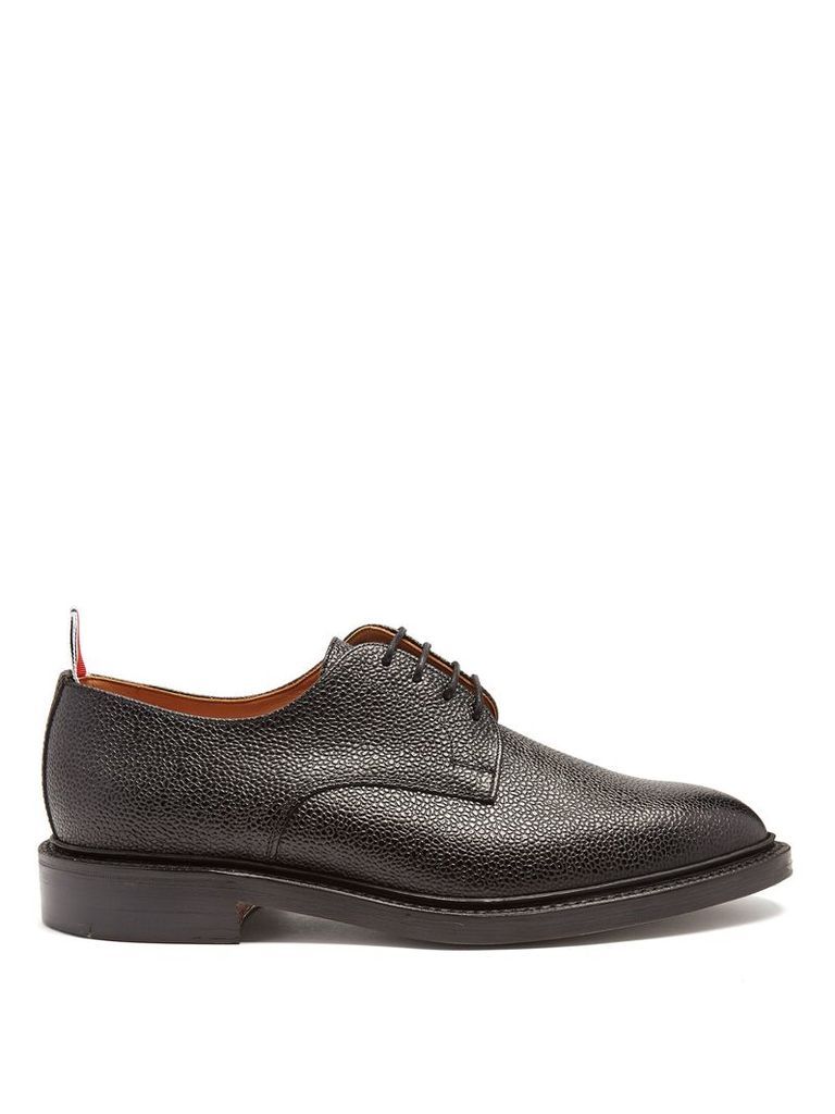 Pebbled-leather derby shoe