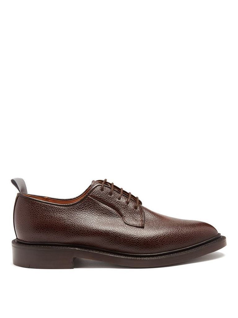 Blucher pebbled-leather brogues
