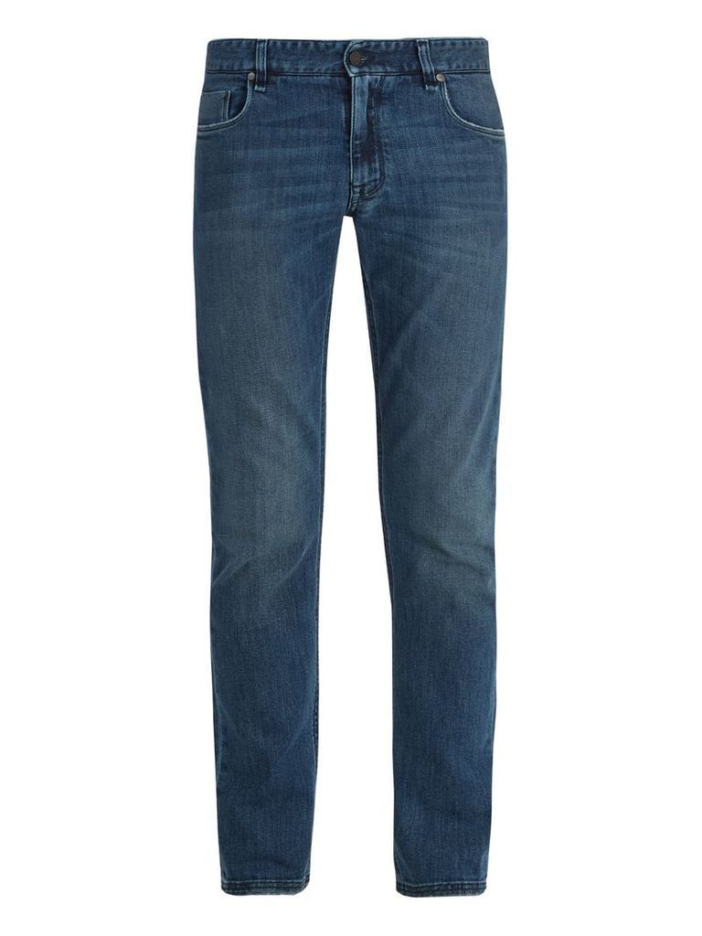 Mid-rise slim-leg jeans