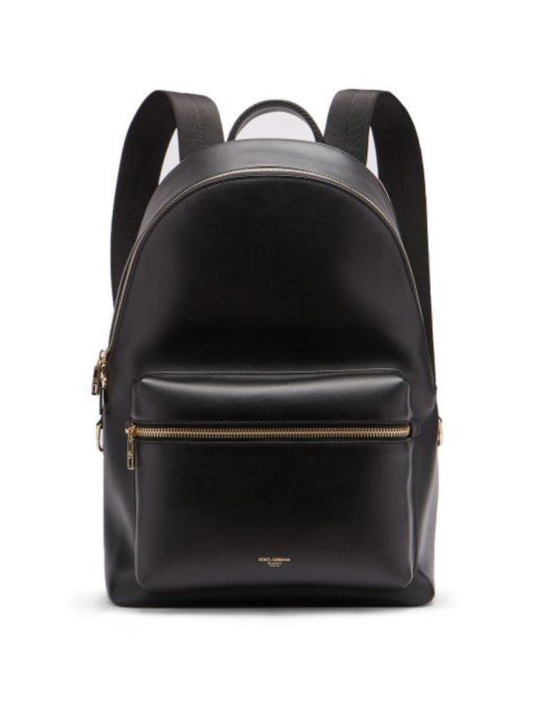 Dolce & Gabbana - Vulcano Leather Backpack - Mens - Black