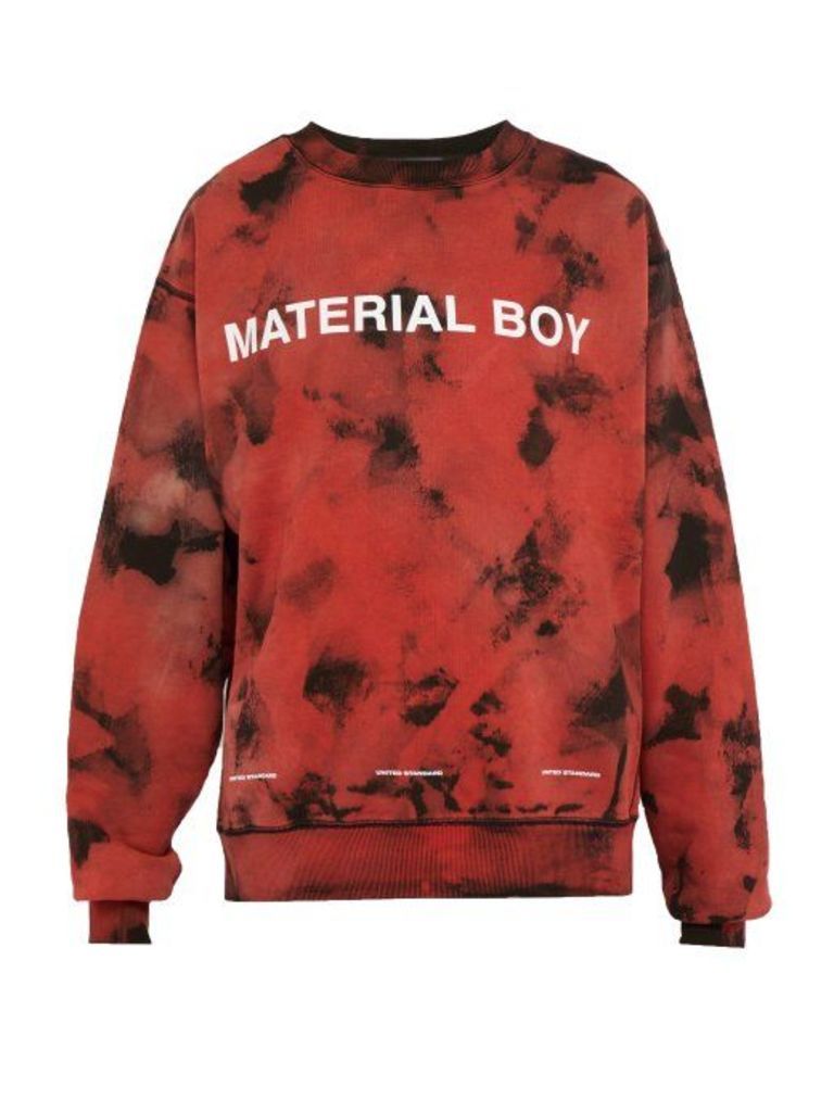 United Standard - Material Boy Loopback Cotton Sweatshirt - Mens - Black Red